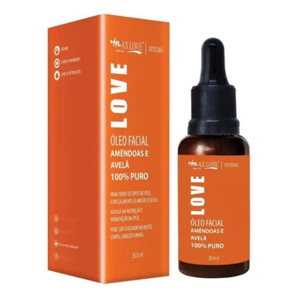 óleo facial de amêndoas e avelã 100% puro
Max Love